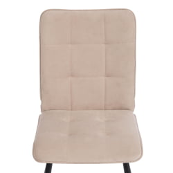 Стул обеденный Bari флок , 46х55х89, бежевый/черный, 7