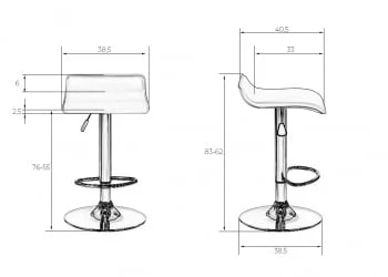 Стул барный DOBRIN TOMMY Красный