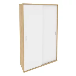Шкаф-купе для одежды ОНИКС О.СХК-1.3 Тиквуд Светлый/Белый / ONIX O.SHK-1.3
