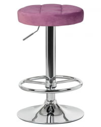 Табурет барный ДОБРИН БРУНО (пудрово-сиреневый велюр (МДЖ9-52)) 2 шт / DOBRIN BRUNO (MJ9-52))