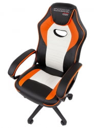 Игровое кресло Chairman гаме 16 Черный Оранжевый Белый / game