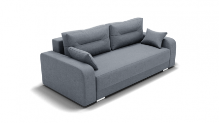 Диван Модерн -1 (ЗР) Цвет фасада: Серый; Тип: Прямой; Материал фасада: Металл/Велюр