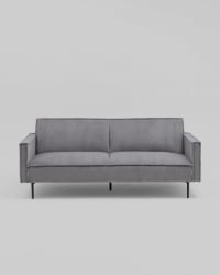 Диван прямой Кассель велюр рельефный светло-серый