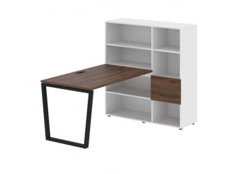 Рабочая станция ЕДИС ЕВРСТ 1213 Дуб Денвер темный Черный Белый / EDIS EVRST