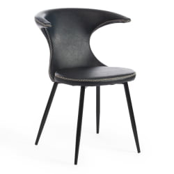 Стул FLAIR (mod. 9020) экокожа/металл, 60 х 56 х 78 см , зеленый 14/черный