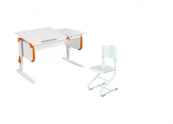Стол универсальный трансформируемый Parta 1/75-40 + Stul Белый Оранжевый