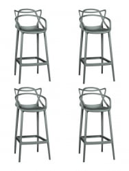 Стул барный DOBRIN MASTERS BAR (темно-серый (GR-04)) 4 шт