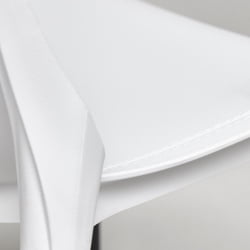 Стул для балкона GENIUS (mod 75) металл/пластик, 46x56x84cм, белый/черные ножки