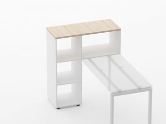 Стеллаж к столу Deka 9.06.10 Туя/Белый