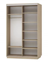 Шкаф-купе двухдверный Экспресс Дуо Комби 1400х2200х Ясень шимо светлый / 1400х2200h