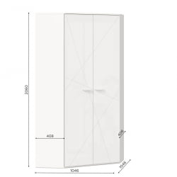 Детский угловой шкаф Милтон ЛД 537.040.000 Белый