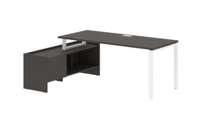 Стол с тумбой ЕДИС ЕУCТ 19814 Мокко Белый / EDIS EUCT