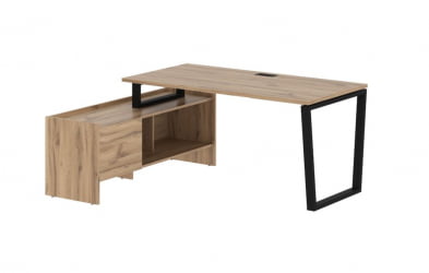 Стол с тумбой EDIS EVCT 17814 Дуб Денвер светлый Черный