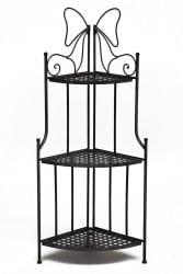 Этажерка угловая Secret De Maison 003 стальной сплав, 36х36х120см, черный