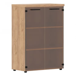 Шкаф со стеклянными дверьми и топом Torr LUX TMC 85.2 Дуб Бофорд