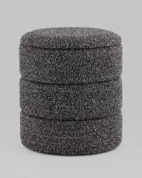 Пуф с ящиком Hive S букле черный меланж