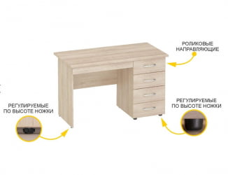Стол с ящиками (лев/прав) Альфа 64.110