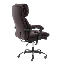 Кресло руководителя Chief metalBL кож/зам/ткань, коричневый/коричневый стеганный, 36-36/36-36 стеганный/TW-24