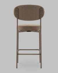 Стул Полубарный Бриф DD ПБ велюр капучино каркас капучино муар