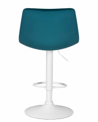 Стул барный ДОБРИН ТАИЛОР ВХИТЕ (морской волны велюр (МДЖ9-99)) 2 шт / DOBRIN TAILOR WHITE (MJ9-99))