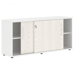 Шкаф с дверьми-купе ЕДИС ЕЛC 1643 Ясень Траун Белый Белый / EDIS ELC