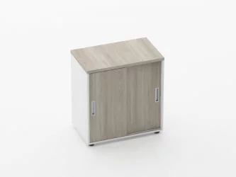 Тумба-купе Deka 9.02.07 Дуб Сантана светлый/Белый