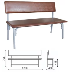 Банкетка со спинкой Астрид Коричневый