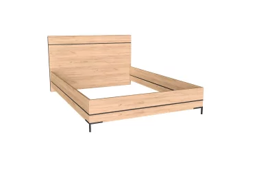 Кровать 1400 Норд ЛД.677.140.000 Дуб золотой/Чёрный