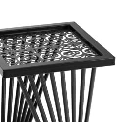 Дизайнерский стол Osteria/Остерия металл, черный, 25,5х25,5х59 см