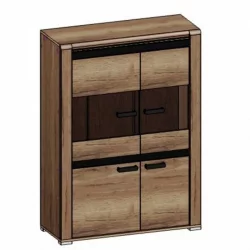 Шкаф для гостиной со стеклянными дверьми Б3