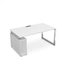 Стол с тумбой под системный блок GLOSS LINE НССБ-О.996 Белый Премиум