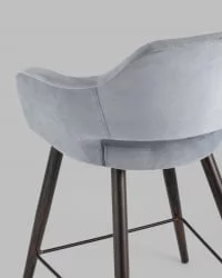 Стул полубарный Саймон ПЛ велюр Cерый / Cерый
