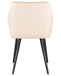 Стул обеденный ДОБРИН РОБЕРТ (черные матовые ножки, велюр В108-98 Бежевый) 2 шт / DOBRIN ROBERT V108-98
