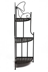 Этажерка угловая Secret De Maison 003 стальной сплав, 36х36х120см, черный