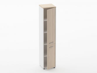 Шкаф 4 узкий закрытый Deka 10.19.15Пр Туя/Белый