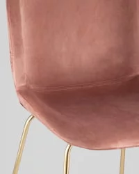 Стул барный Beetle Lite PU со спинкой Пудровый