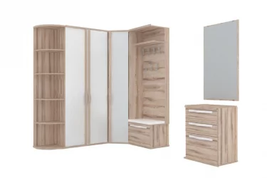 Шкаф угловой 45 Марта ЛД 124.031.000 М Белый Дезира Эш