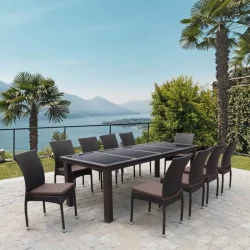 Комплект плетеной мебели T438/Y380A-W53 Brown 10PCS