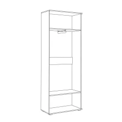 Шкаф для одежды Куба 13.136 Дуб сонома-белый премиум