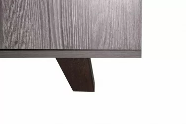 Шкаф двухстворчатый Элена Лайт 2 Ясень Черный Бодега Белый