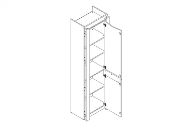 Шкаф однодверный со стеклом Соренто 11 Дуб бонифаций