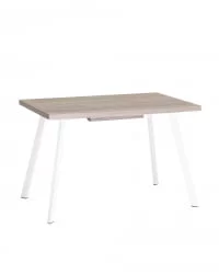 Большой обеденный стол Plain раскладной 116-158*74 Дуб Ан/белый