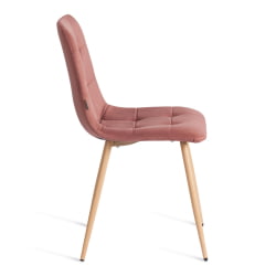 Мягкий стул CHILLY (mod. JSC-220) Велюр/металл , 44,5х52,5х88 см, Coral (коралловый) HLR44 / натуральный