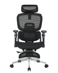 Кресло офисное ТопЧаирс Продигй с оттоманкой черный / TopChairs Prodigy