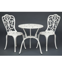 Комплект Secret De Maison Romance (стол +2 стула) алюминиевый сплав, D60/H67, 53х41х89см, butter white