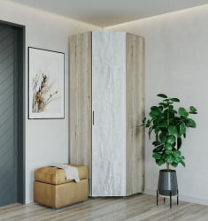 Шкаф угловой без зеркала Пайн ПП 6 Дуб Ривьера Бетон Пайн