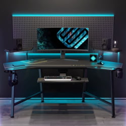 Стол для компьютера (для геймеров) Eureka AED-70B, с подставкой для клавиатуры