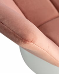 Стул барный ДОБРИН ТАИЛОР ВХИТЕ (пудрово-розовый велюр (МДЖ9-32)) 2 шт / DOBRIN TAILOR WHITE (MJ9-32))