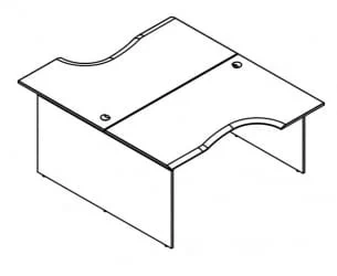 Двухместная рабочая станция W2CET 149.3 Дуб сонома