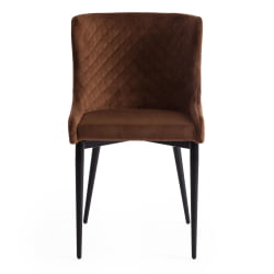 Стул MANTRA (mod. 713) ткань/металл, 49х61х82 см, высота до сидения 49 см, коричневый barkhat 11/черный